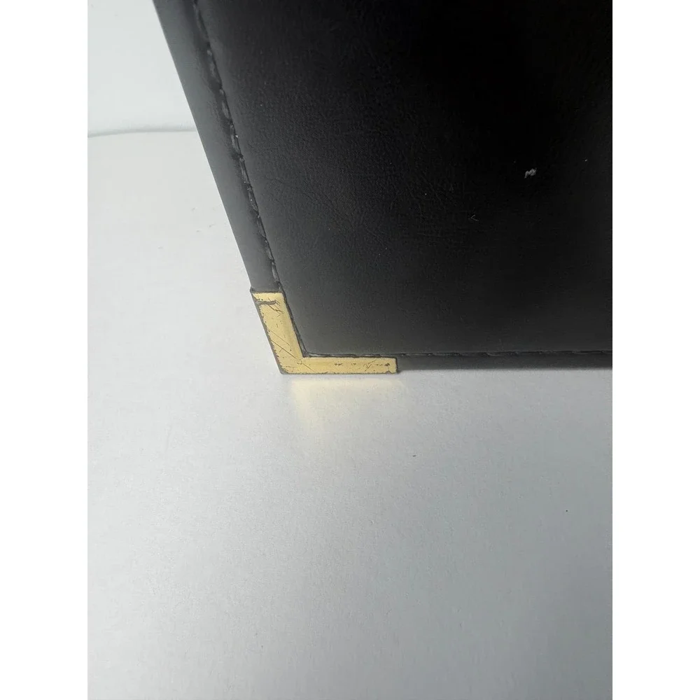 Stafford Black Leather Portfolio Organizer Business Document Holder Made‎ in USA
